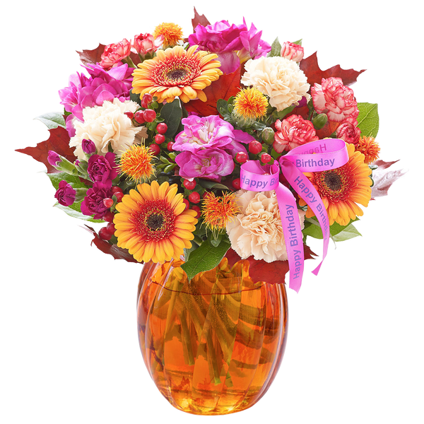 Happy Birthday Autumn Brights Globe
