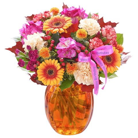 Happy Birthday Autumn Brights Globe