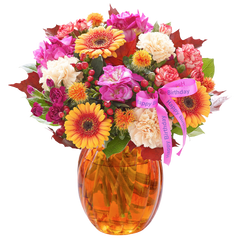 Happy Birthday Autumn Brights Globe