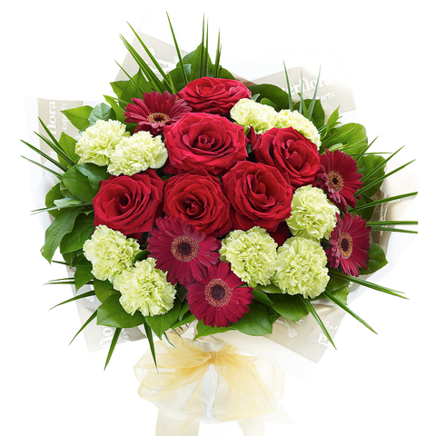 Heavenly Red Rose Hand tied