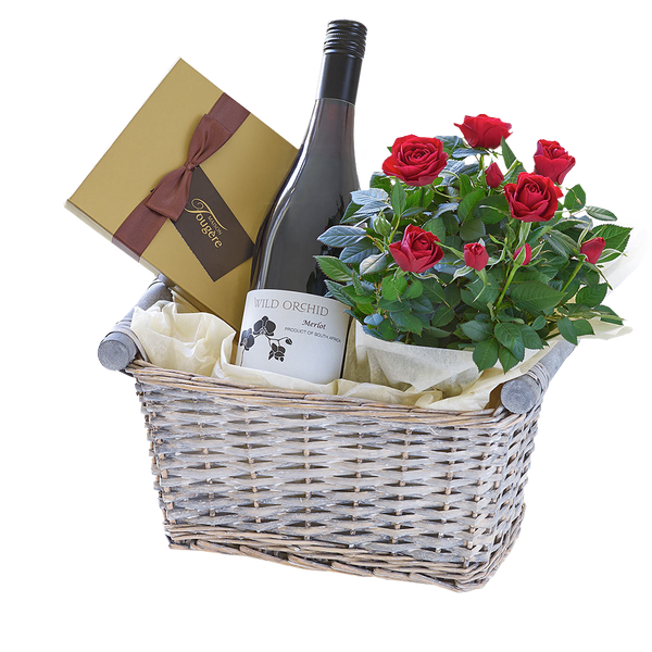 Luxury Red Wine Gift Basket